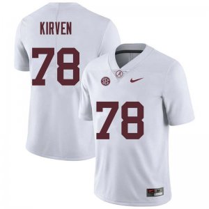 NCAA Men's Alabama Crimson Tide #78 Korren Kirven Stitched College Nike Authentic White Football Jersey UB17H82YN